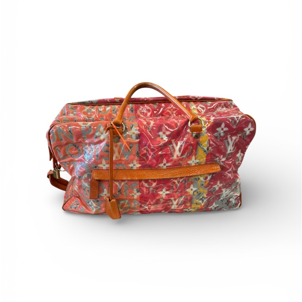 Louis Vuitton Red and Orange Travel Bag